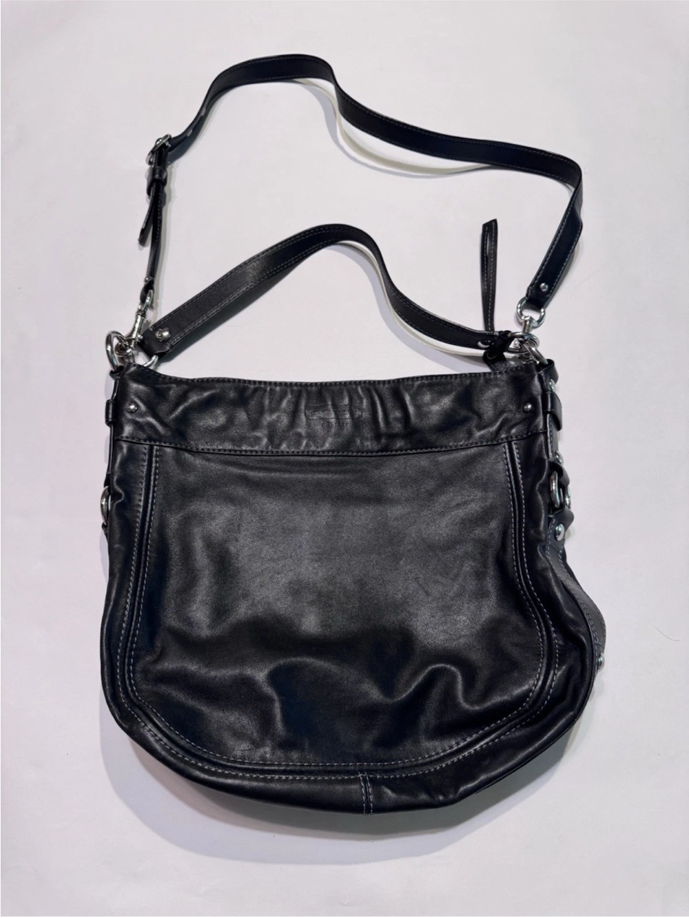 Coach Zoe black leather Crossbody handbag